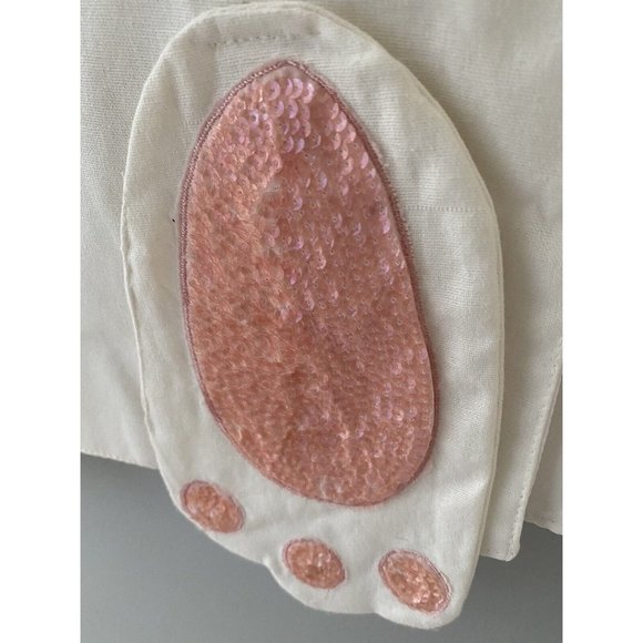 Bunny Rabbit Easter Table Runner Sequins Floppy Ears Isaac Mizrahi 14x72 New - Picture 9 of 10